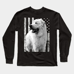 American Flag Great Pyrenees Love, Stylish Tee for Dog Devotees Long Sleeve T-Shirt